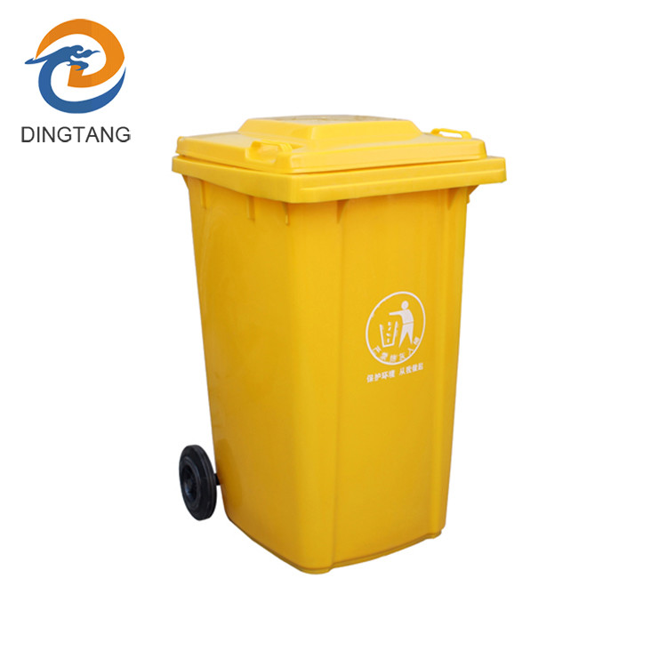 Quality 120LGarbage bin with 2 wheel in virgin plastic material garbage bin with wheels for sale