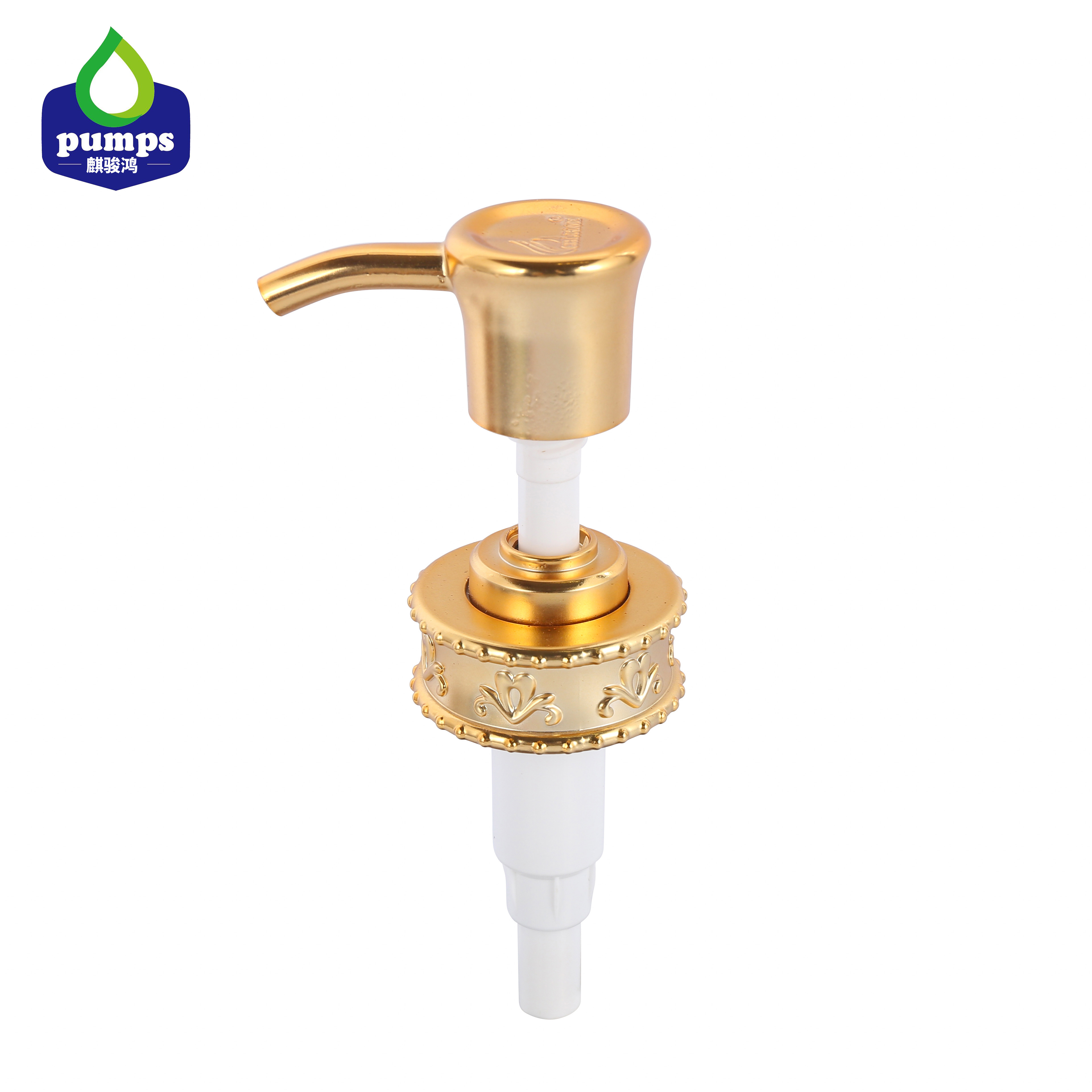 Quality High luxury golden color dispenser pump for cosmetic gel or shampoo bottle 33/410 for sale