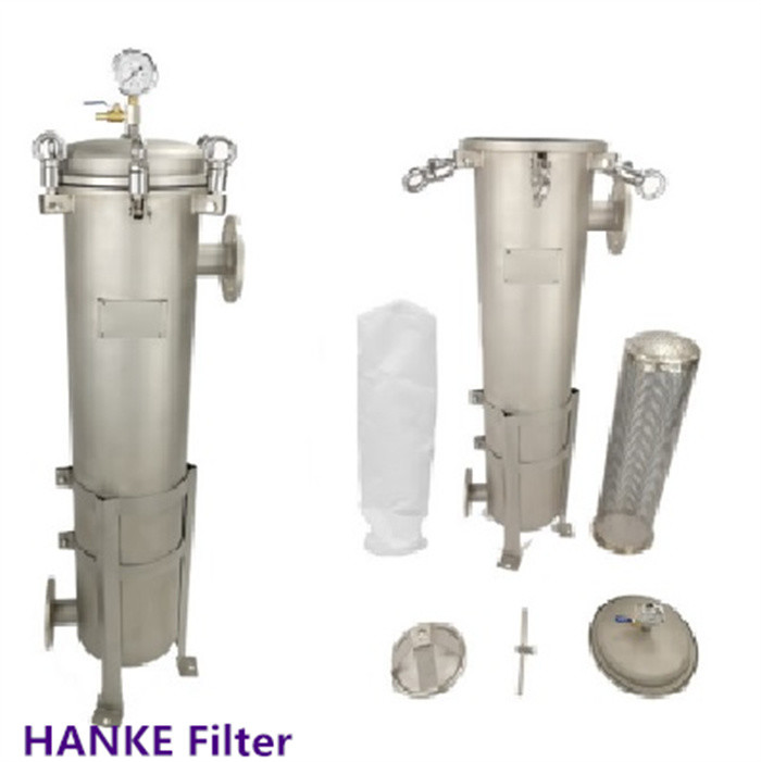 Quality Size 10" Stainless Steel Bag Filter 25 Micron ISO9001 Standard for sale