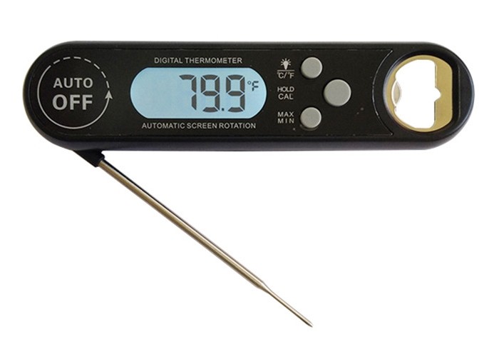Auto Rotation Screen Bbq Temperature Thermometer , Digital Food Probe Thermometer