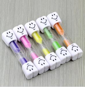Quality 3 Minutes Hourglass Kids Toothbrush Timer Smiley Sand Timer 3 Minutes Timer ON for sale