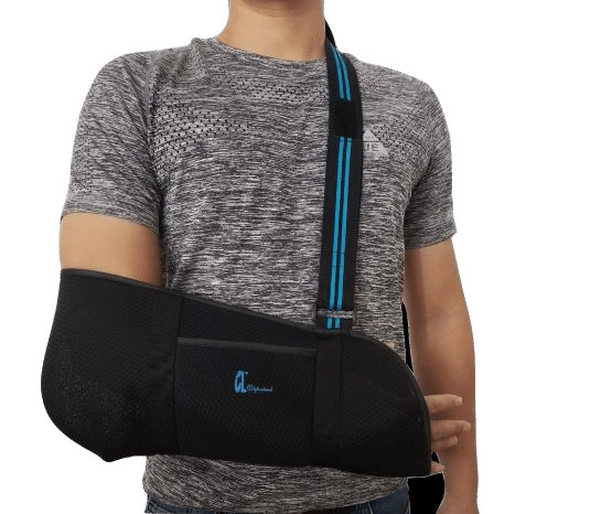 Quality Durable Breathable Air Mesh Medical Arm Sling With Split Strap Technology for sale