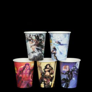 Quality One Time Hero League Single Wall Paper Cups Thickened Net With Lids for sale