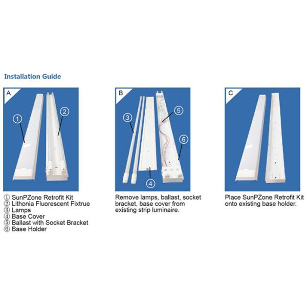 80W LED Linear Lighting Strips , LED Workshop Lights IP64 External Driver