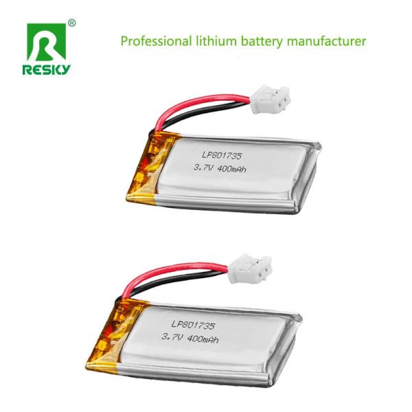 Solar Lithium Cell 801735 3.7v 400mAh Rechargeable Lithium Ion Polymer Battery