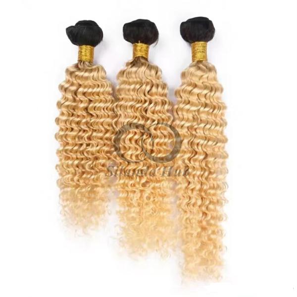 #T1B/613 Bleached Blonde Deep Wave Remy Human Hair Bundles Sew In Weave Bundles Brazilian Bundle Deals