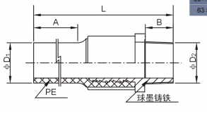 PN16 HDPE Electrofusion Pipe Fittings , PE / Steel Transition Threaded For Gas Supply