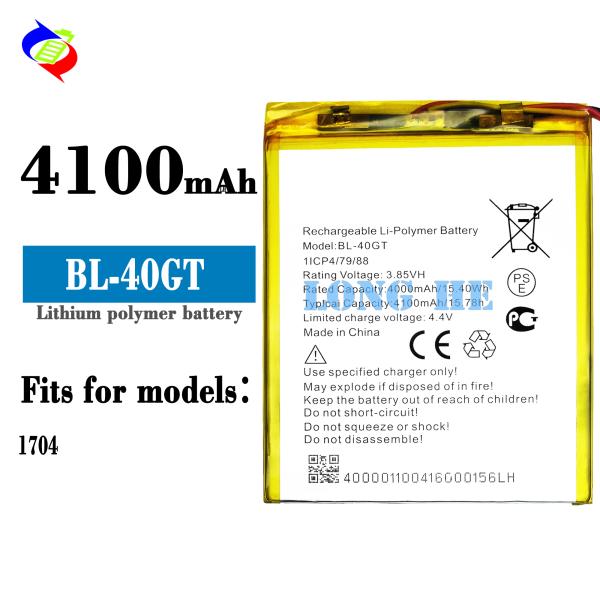 4100mAh Replacement Battery for Tecno 1704 BL-40GT Phone Long-Lasting Performance