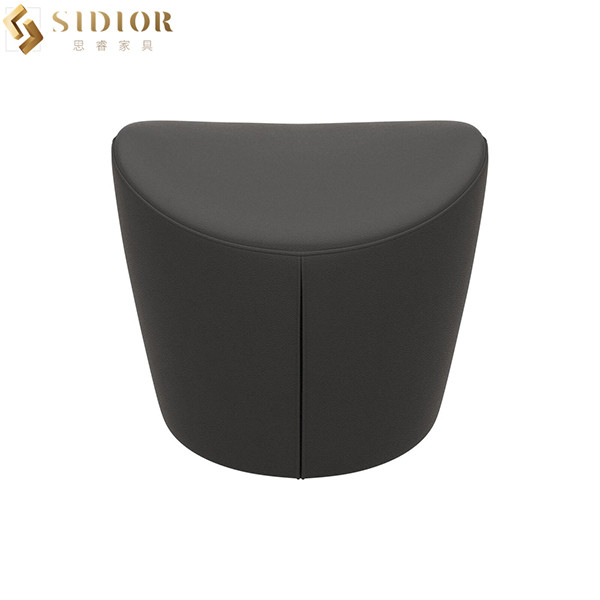 Space Saving Movable Foot Rest Stool Under Desk PU Leather 52cm Width