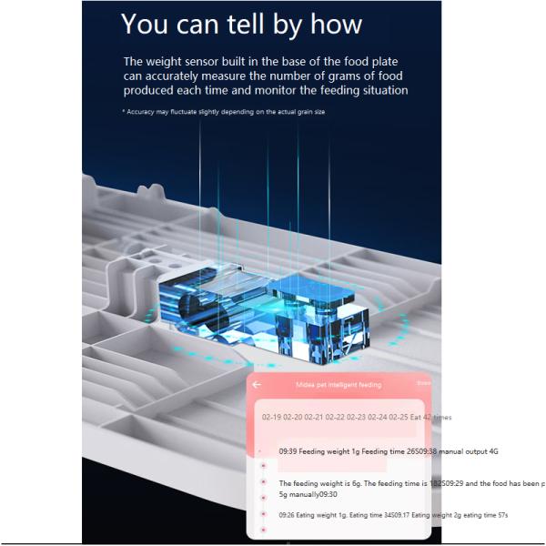 Convenient Pet Food Dispenser App and LCD Control for Regular Quantitative Feeding