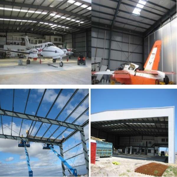 1248sqm Steel Prefabricated Aircraft Hangars Building Q235B Q345B 36m Span