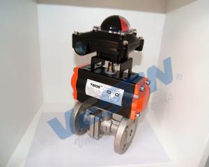China Water Media Pneumatic On Off Valve Pneumatic Control Valve With Limit Switch on sale
