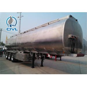 Quality 60CBM Oil Tanker Semi Trailer Trucks , Three Axle Fuel Tanker Aluminum Semi Trailer for sale