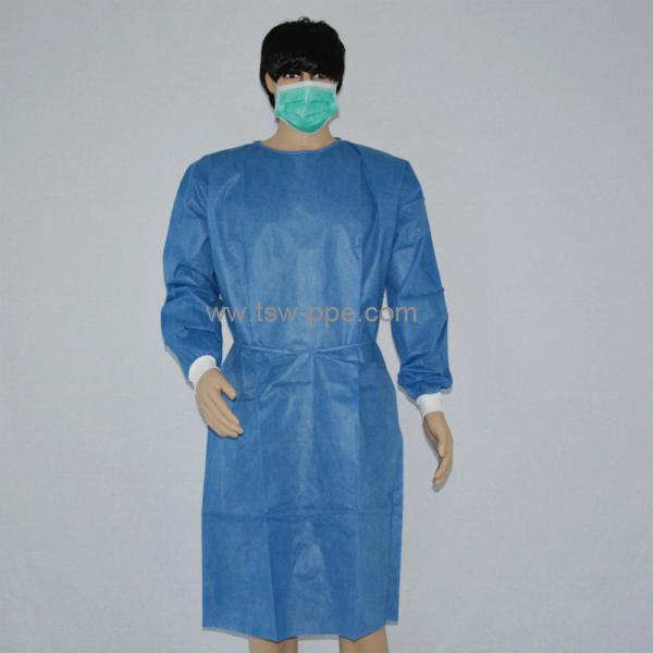 FDA Disposable Isolation Gowns With Knitted Elastic Cuff