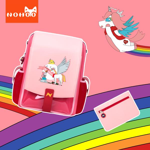 NHZ021-9 new design multifunctional PU and polyester fashion school bags for teenager girls