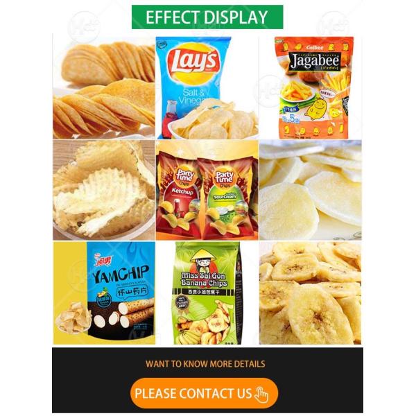 Full Automatic Potato Chips Making Machine Frozen French Fries Machinery