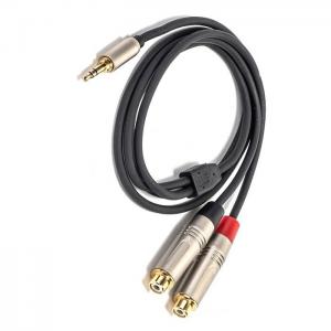 Quality 3.5 Mm Y Splitter Cable  To RCA Y Audio Cable 3.5mm Stereo To 2* RCA  For Speaker for sale