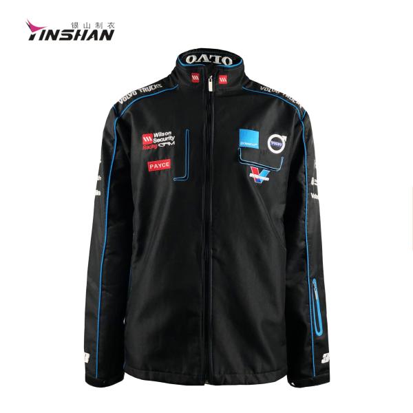 Custom Logo Windproof and Water Proof F1 Racing Jacket for Men 100% Polyester Material