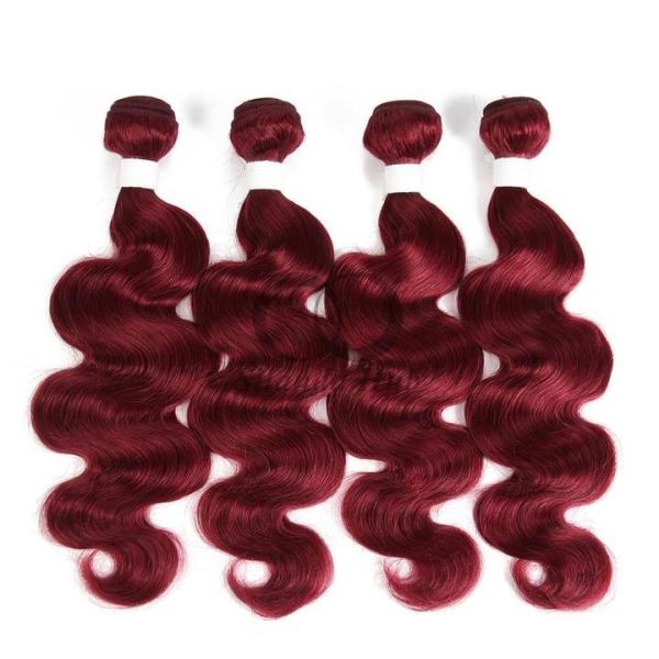 Burgundy Body Wave Remy Human Hair Bundles Sew In Weave Bundles Brazilian Bundle Deals