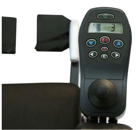 Outdoor 12km/H 4 Wheel Drive Electric Wheelchair With Recline Seat