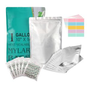 9.4mil 10''X14'' Resealable k Aluminum Foil Mylar Bags With Oxygen Absorbers