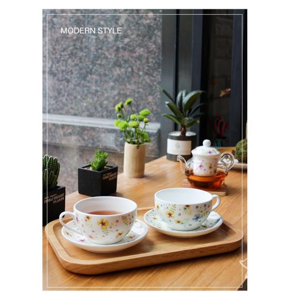 One Person Afternoon Tea Ceramic Cup and Saucer with Sustainable Tea Infuser Strainer