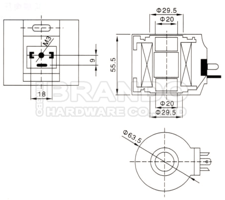 2W350 2W400 2W500 Coil dimension 2 Way Normally Closed Water Solenoid Valve Armature Plunger Asssembly