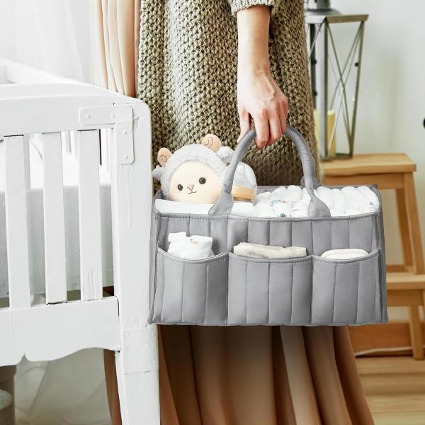 Starry Sky Grey Cotton Storage Boxes for Stylish Nursery Organization