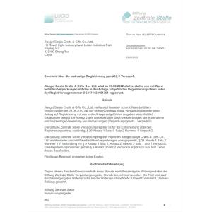 Jiangxi Sanjia Crafts & Gifts Co., Ltd Certifications