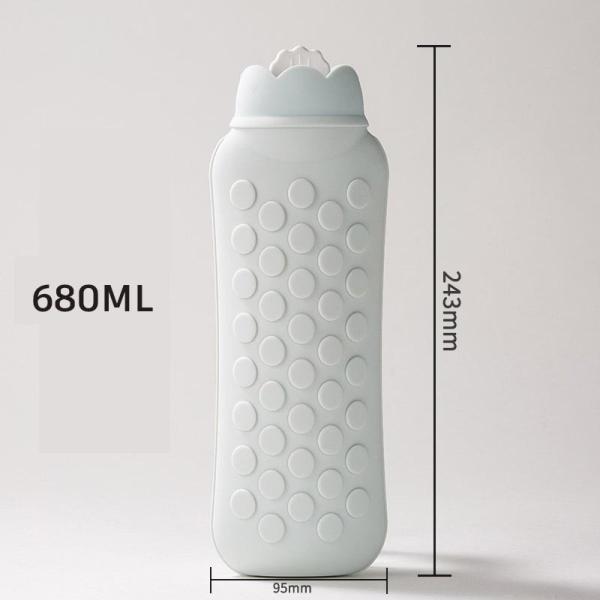 Natural Rubber Hot Water Bottles BPA Free Durable Large Capacity Hot Water Bag For Pain Relief