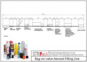China Reduced Spray Noise Bottle Filling Line Bag On Valve Aerosol Filling Line on sale