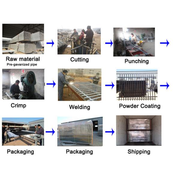 Black Decorative Home Garden Ornamental Wrought Iron Metal Fence 2.4m Height