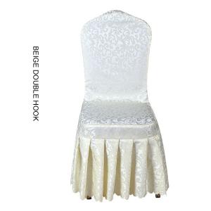 Quality Jacquard Polyester Hotel Wedding Banquet Chair Covers for sale