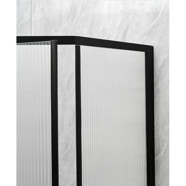 6mm Narrow Reeded Glass With Alum Frame For Modern And Stylish Bathroom