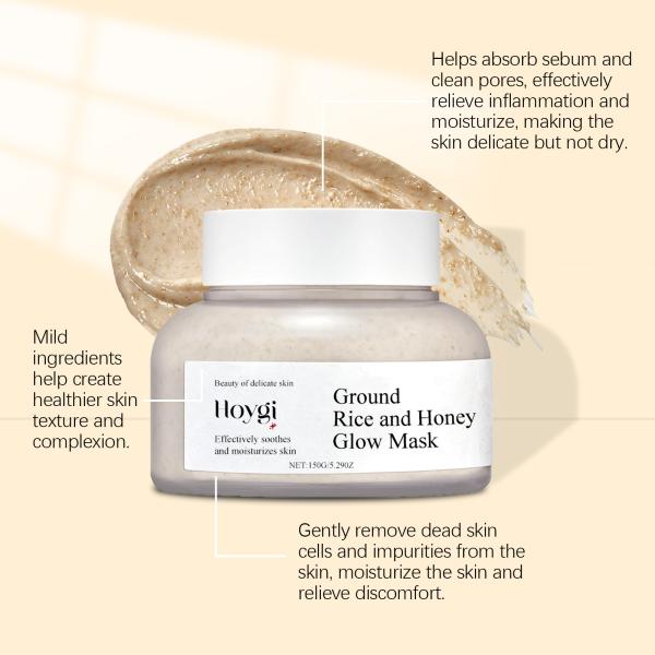 Private Label Moisturizing Hydrating Care Nourishing Facial Skin Glow Rice Honey Moisturizing Mask