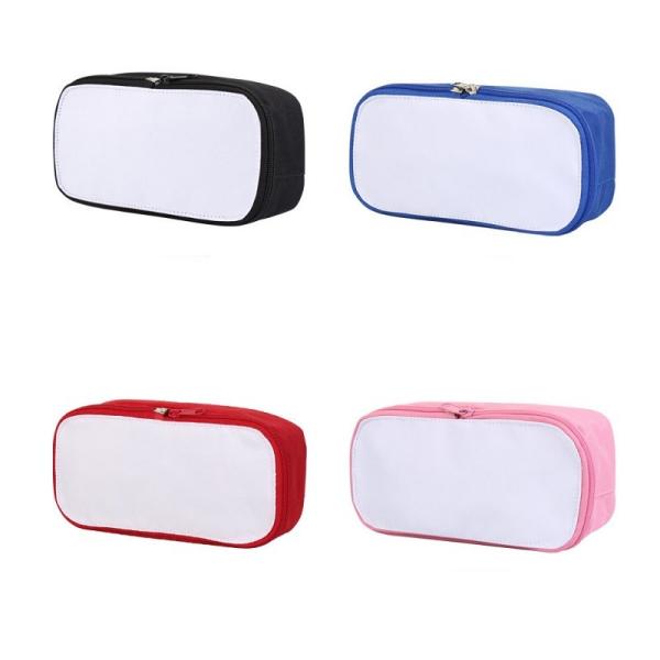 School Stationery Sublimation Pencil Case Blank Custom Print Canvas Pen Bag Women Casual Cosmetic Bag