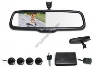 4.3 inch Rear view mirror Visual parking sensor CRS9437 with Reversing Camera and Sensors