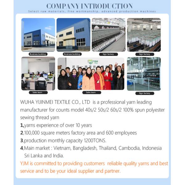 20s 40s 50s 60s 100% Bright Virgin High Tenacity Anti - Pilling Polyester Sewing Thread Yarn