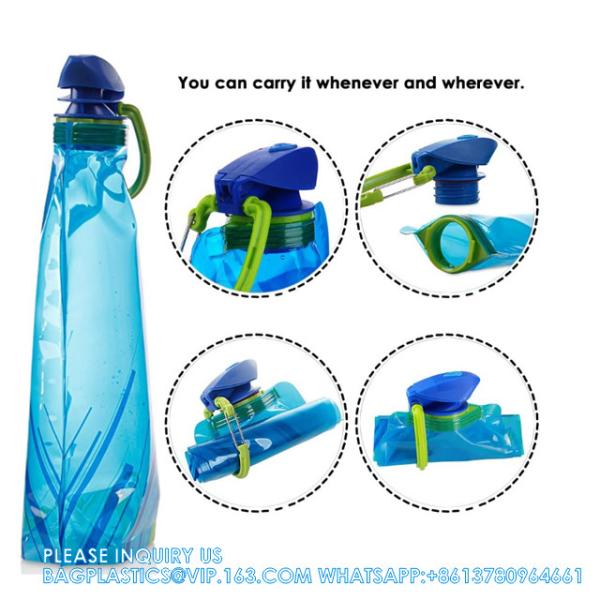 700 Ml Foldable Water Bottles Reusable Water Bottle Collapsible Drinking Bottle Bag For Hiking Adventure Travel