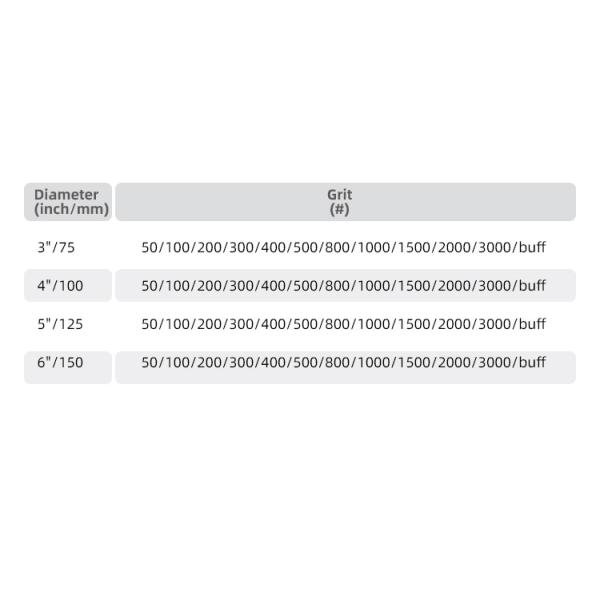 Different Grit 125cm Diamond Polishing Pad For Dry 50/100/200/400/500/800/1500/3000/buff