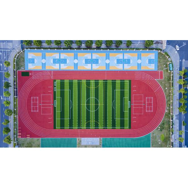 9MM Thickness Eco Sports Flooring Good Flatness Full PU Athletic Running Track