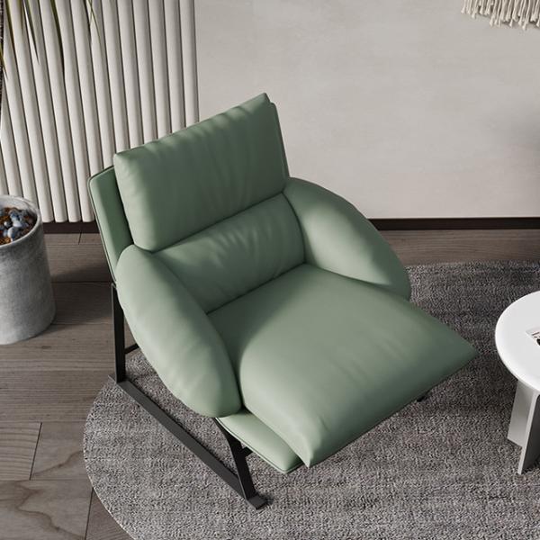 Hotel Ergonomic Upholstered Lounge Chair Modern Minimalist Green