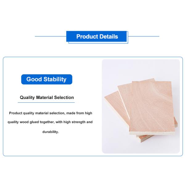 UV 16mm Birch Plywood E0 3mm Plywood Sheets 1250x2550mm 1220x2440mm