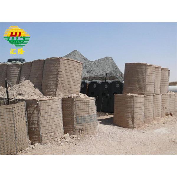 Height 0.6m-2.7m Military Sand Wall Hesco Barrier Length 1.21m-33m