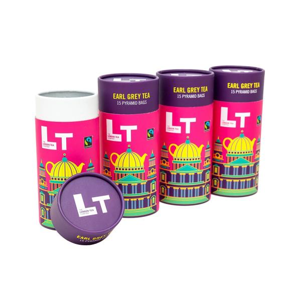 Recyclable Paper Tube Tea Packaging 63mm Diameter Offset Printing