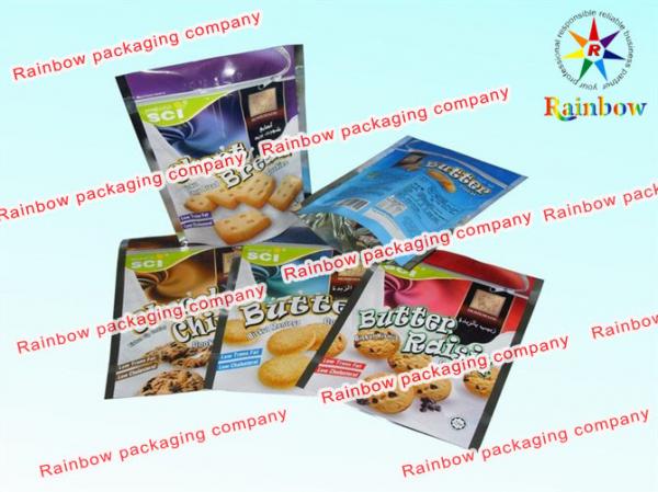 Buy Soft Plastic Printed Laminated Pouch Packaging , Cookie Reclosable Packaging Bag at wholesale prices