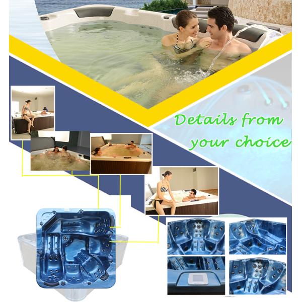 Europe 5 Persons Outdoor Spa Hot Tub With Massage Function Spa Tub