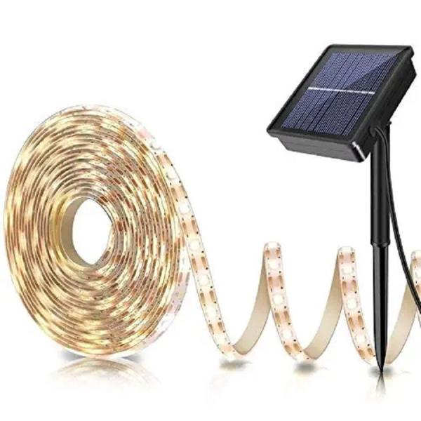 RGB 5050 Outdoor Flexible Solar Powered Strip Lights IP65 For Home Wedding Courtyard