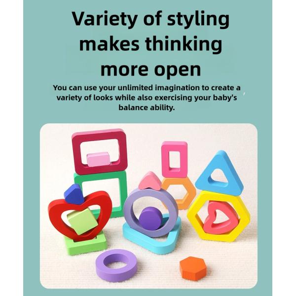 Wholesale Wooden Animal Puzzles Children Shape Cognitive Toy Colorful Wooden Shape Matchin Toy