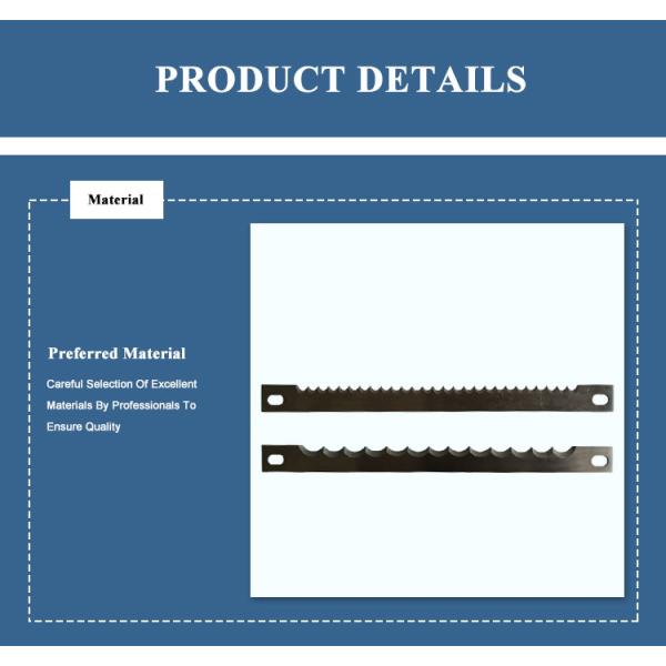 Stainless Steel SUS 420J2 Bread Slicer Blades , Bread Cutting Blade Length 285mm